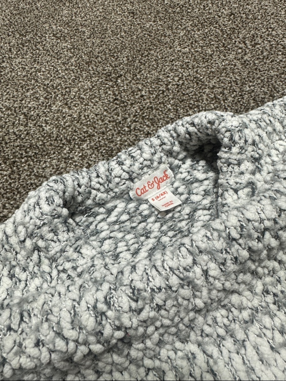 Cat & Jack Kids Chunky Knit Pullover - Light Gray - Picture 5 of 8
